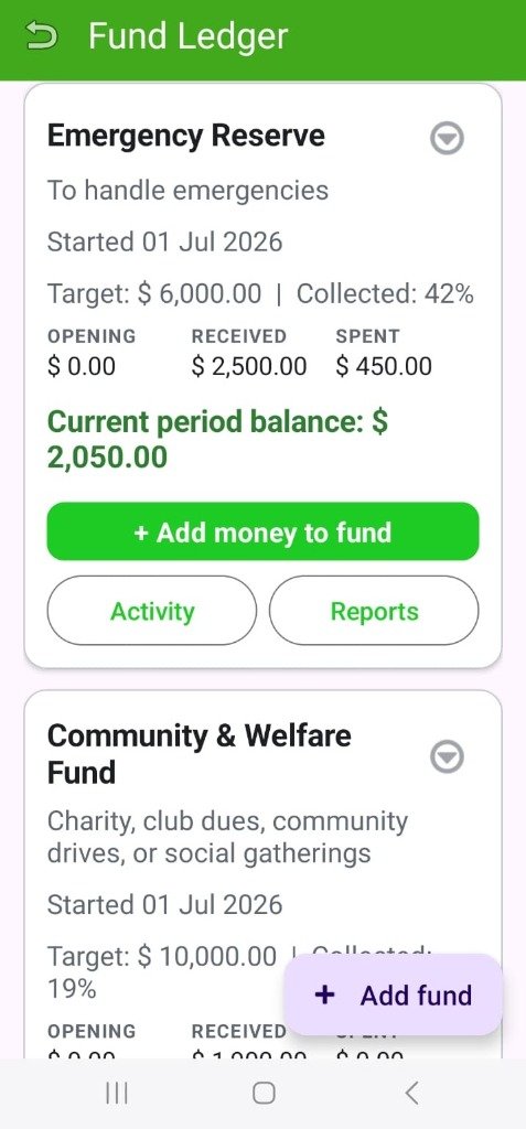 Multi-Purpose Fund Ledger